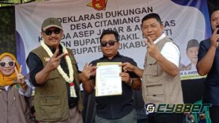 Ribuan Relawan Asep Jena Deklarasi Siap Menangkan Asep Japar Jadi Bupati Sukabumi